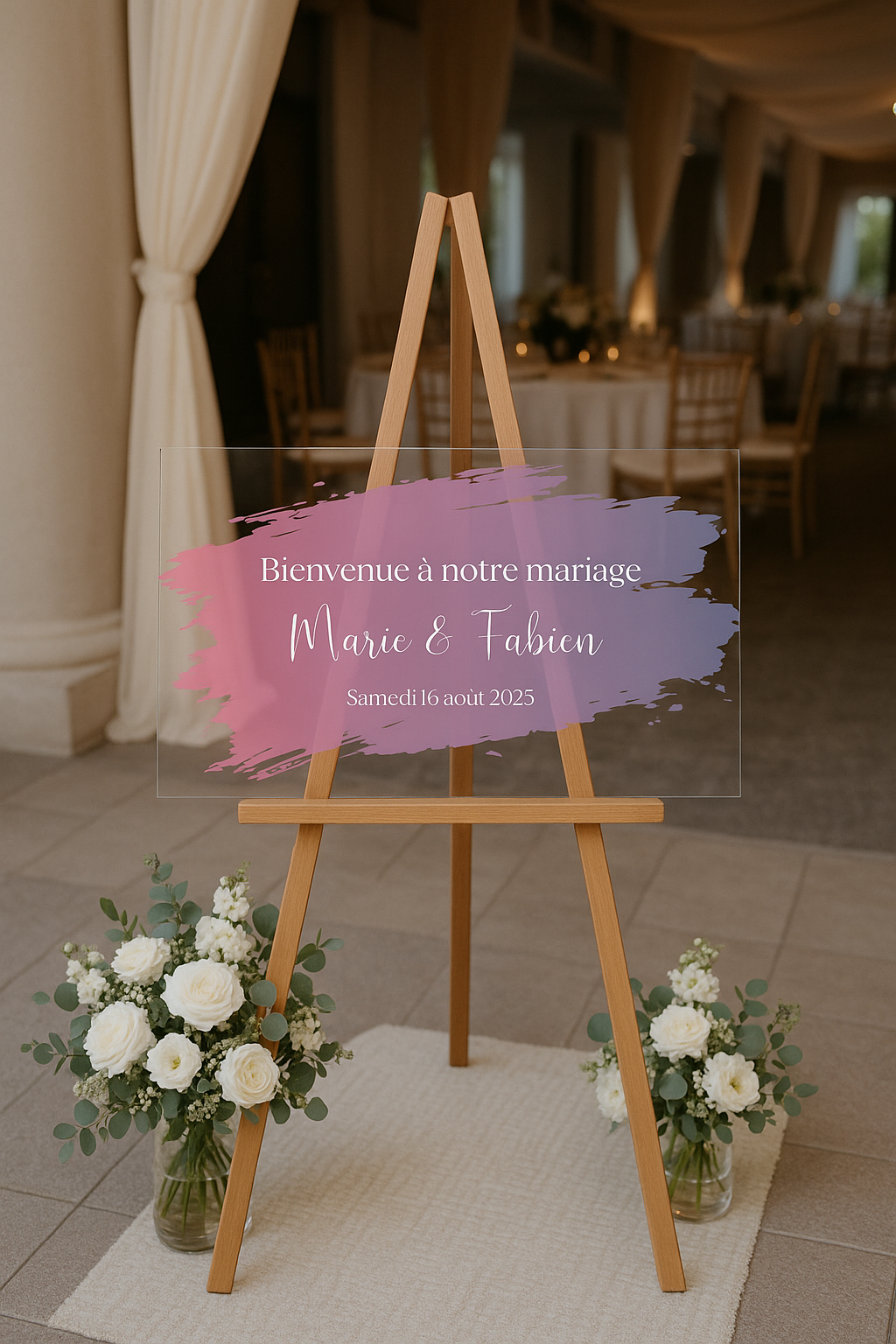 Panneau bienvenue plexiglas