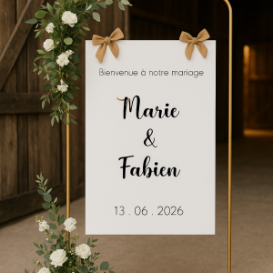 Panneau de bienvenue PVC