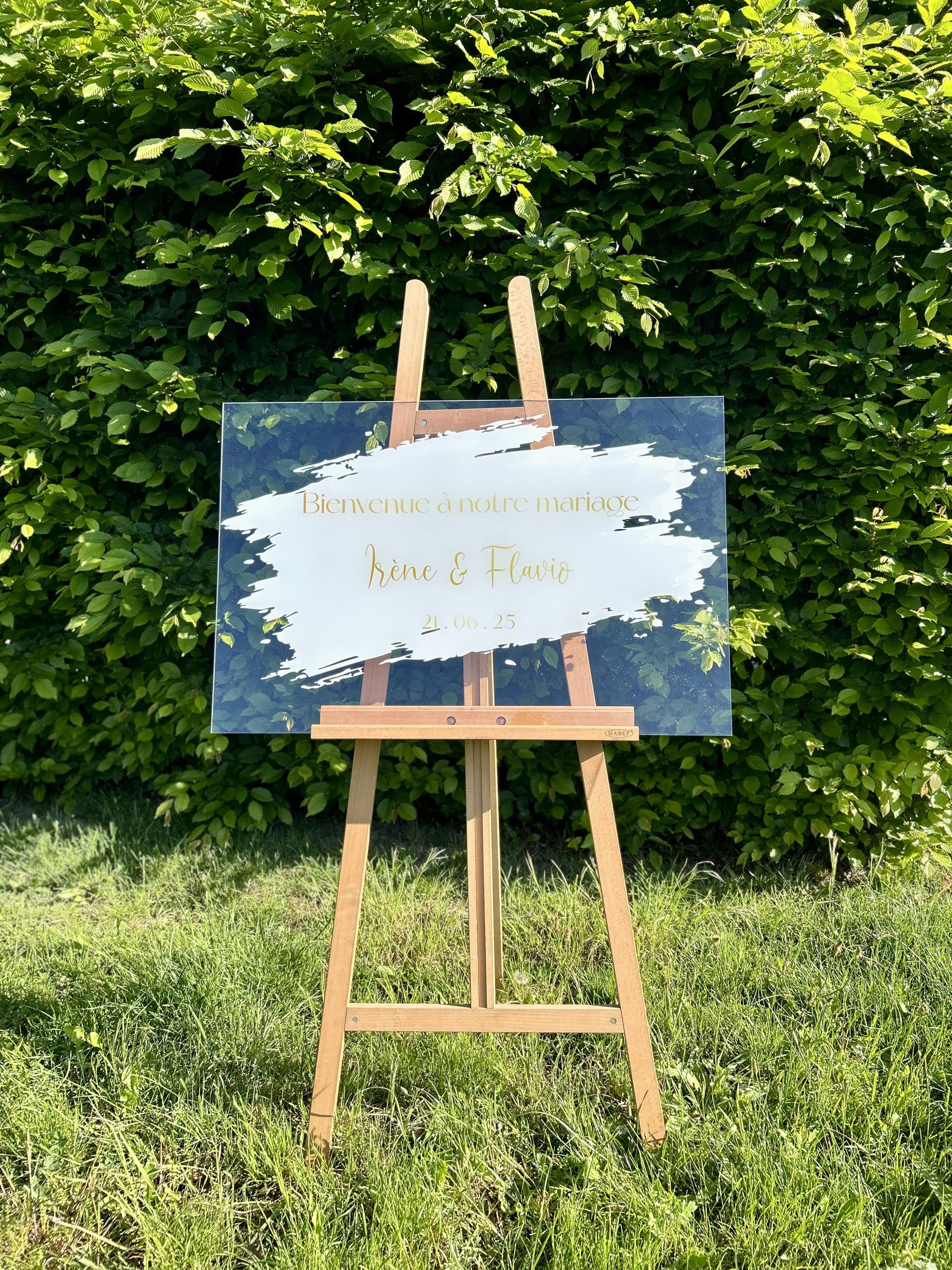 panneau bienvenue plexiglass